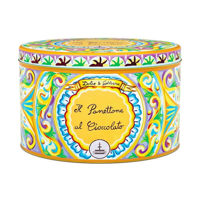Panettone artigianale Fiasconaro "Dolce e Gabbana" ai due Cioccolati, 1 Kg