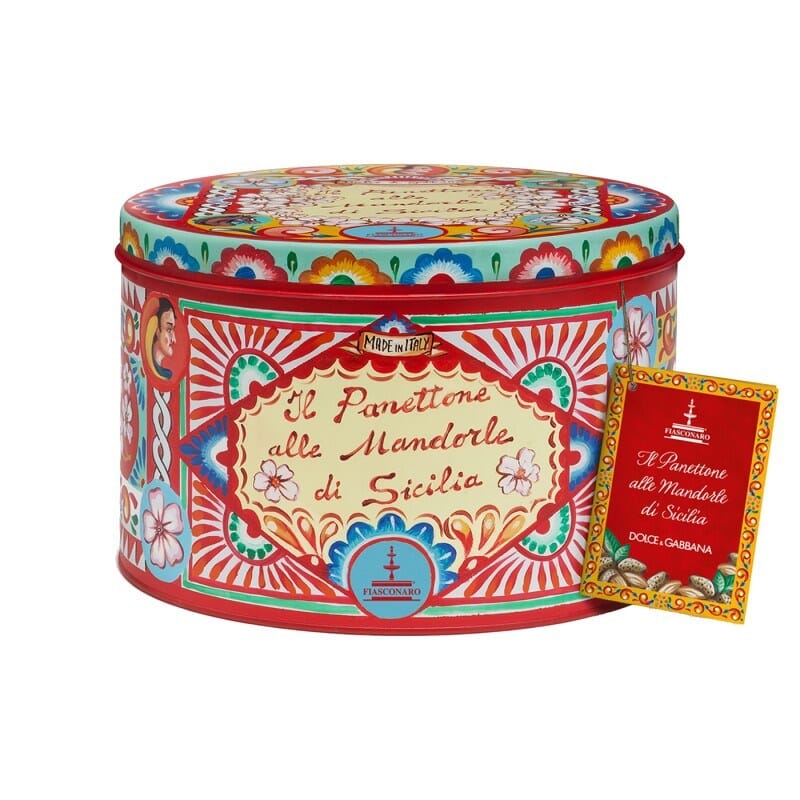 Panettone Fiasconaro Dolce e Gabbana alle Mandorle di Sicilia, 1 Kg rosso